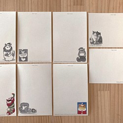 猫のポストカード：冬のご挨拶♪クリスマス：お得８枚セット 2枚目の画像