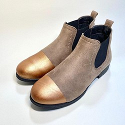 [M size, 1 item SALE] 不對稱鞋頭側戈爾靴（橡木 x 青銅）23.0cm / 23.5cm 第1張的照片