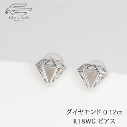 未使用】PT900/Ｋ14WG☆ダイヤ イヤリングD-0.3ct www.hpa.co.zw