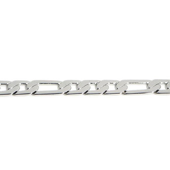 [總折扣商品] [5M] 鏈寬約 5 mm 不同尺寸的框架 Link Flat Kihei Silver Chain NF / 第1張的照片