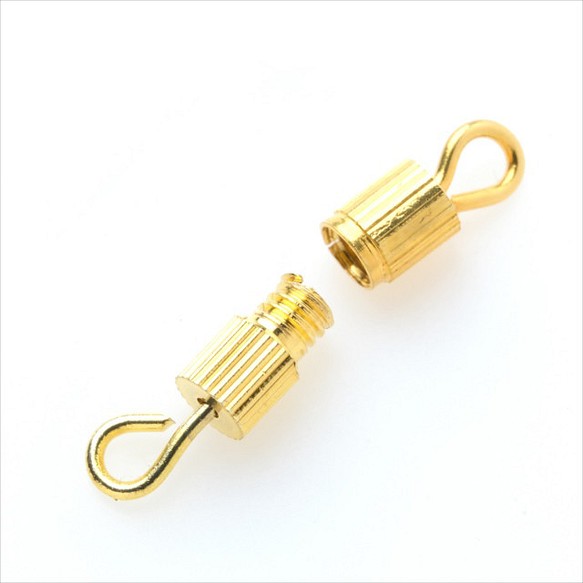 1 piece with screw-type clasp can ★ Gold ★ String clasp fastener 第1張的照片