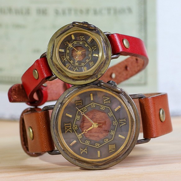 手工手錶對安排WB-007 S / M尺寸MADE IN JAPAN To木皮革 第1張的照片
