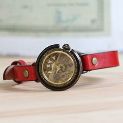 齒輪動機WB-008 S尺寸MADE IN JAPAN手工手錶watch木皮革 第1張的照片