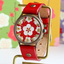 國產Kyochiyogami錶盤Ume WJ-004 L尺寸MADE IN JAPAN手工手錶chi木皮革 第1張的照片