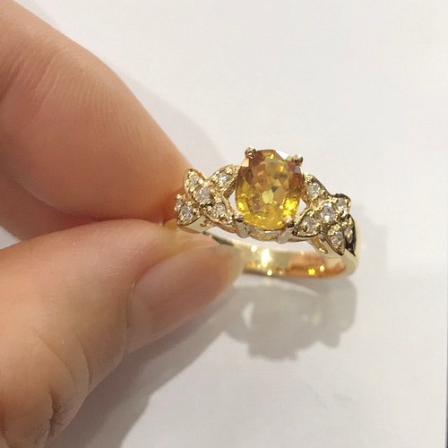 9月誕生石】イエローサファイア 2.35ct リング 14.5号【K10】 指輪