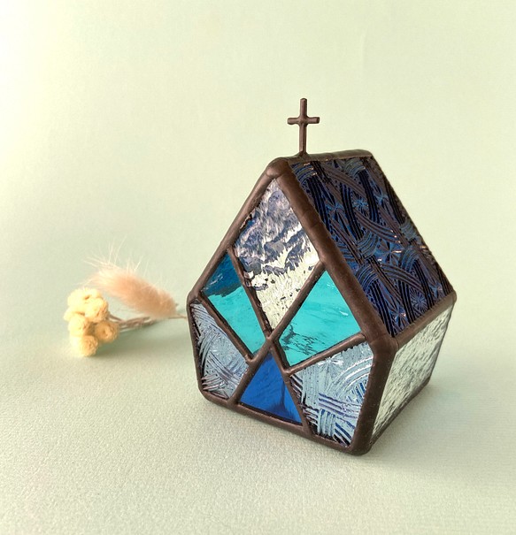 【Small church】 CELTIK　Night blue　LED専用キャンドルホルダー 1枚目の画像