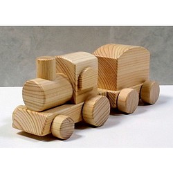 木のおもちゃ・連結機関車A 1枚目の画像