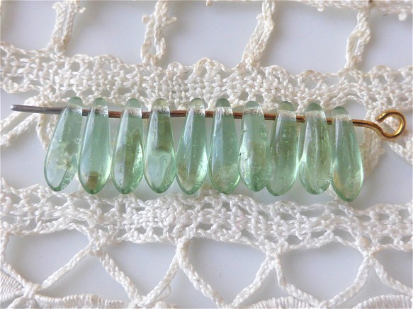 ダガー瓶色　チェコビーズCzech Glass Beads１０個 1枚目の画像