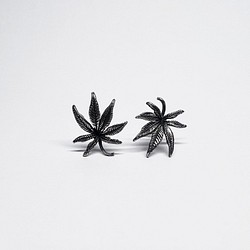 耳環-925銀-大麻葉造型 Ganja Marijuana 第1張的照片