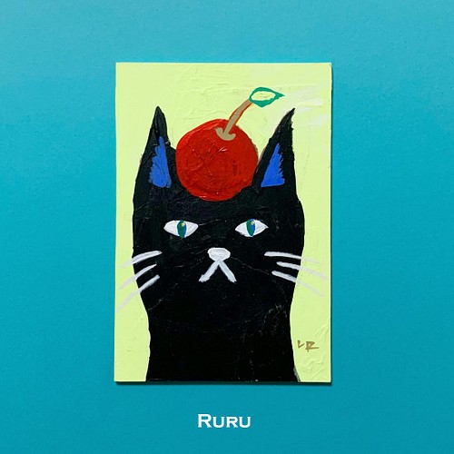 油絵 ピアノの上で眠る猫 絵画 ICHI 通販｜Creema(クリーマ)