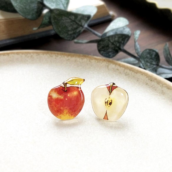 Apple Earring｜りんごイヤリング〔秋のフルーツ〕 1枚目の画像