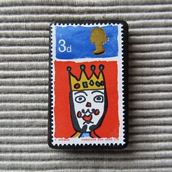 英國聖誕郵票胸針4055 第1張的照片