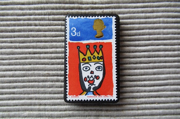 英國聖誕郵票胸針4055 第1張的照片