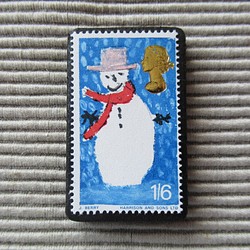 英國聖誕郵票胸針4056 第1張的照片
