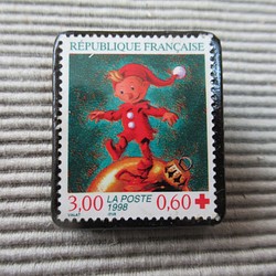 法國聖誕郵票胸針4231 第1張的照片