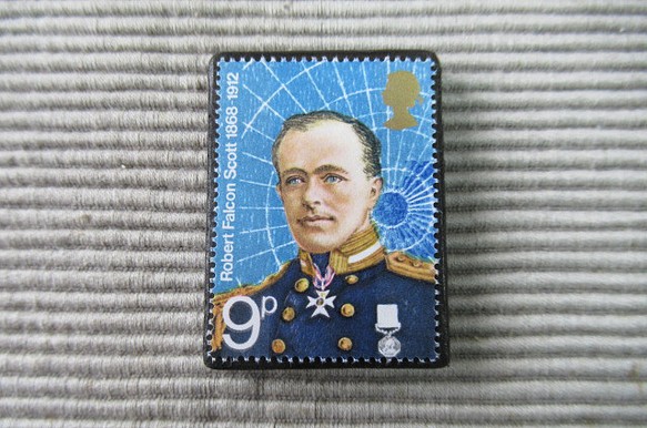 イギリス　切手ブローチ 4583 1枚目の画像
