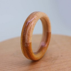 シンプルな木の指輪（アフリカンブラックウッド・白太有り）磨き仕上げ 指輪・リング 組木屋 通販｜Creema(クリーマ) 15366381