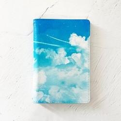 飛行機雲 パスポートケース / 青空 1枚目の画像