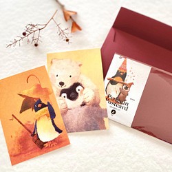 ペンギンポストカード［ほっこりセット］5枚入り 1枚目の画像