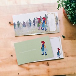 メッセージカード封筒セット （少女たち・2種類） 1枚目の画像