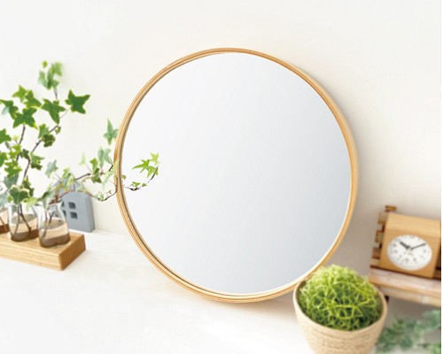 KATOMOKU Plywood wall mirror km-91B ブラウン Φ362mm 壁掛け鏡