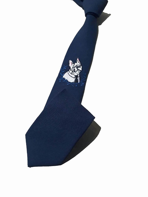巴特先生-法鬥-刺繡-羊毛領帶-獨家設計款-Neckties 第1張的照片