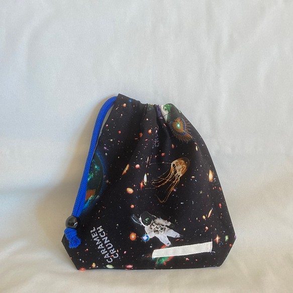 【オーダーOK】入園入学給食袋コップ入れ巾着43宇宙飛行士 1枚目の画像