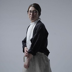 [Wafu] 亞麻波麗刺繡蕾絲瑪格麗特/黑色 h006c-bck2 第1張的照片