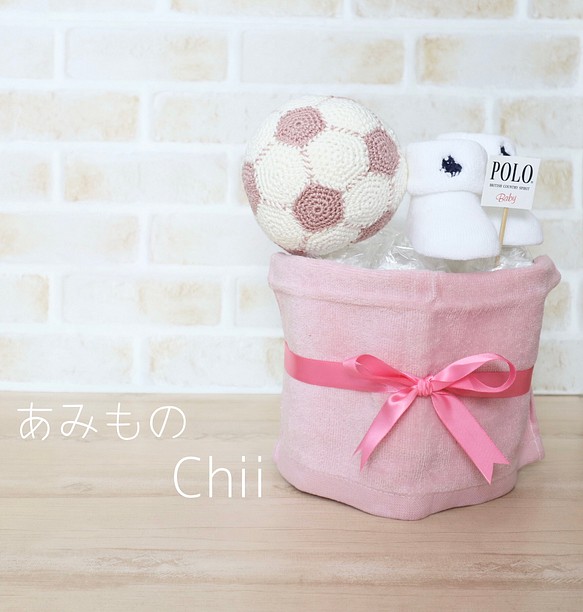 オムツケーキ サッカーボール 女の子 雑貨 その他 Chii あみもの 通販 Creema クリーマ ハンドメイド 手作り クラフト作品の販売サイト