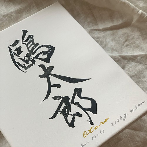書っぷkasui 【正規品】書道家が書く「私が欲しい命名書」キャンバス 
