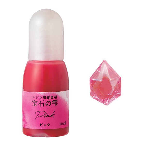 【レジン用着色剤 ピンク】パジコ 宝石の雫 UVレジン液がきれいに色付け 液体染料 116ASH0034 1枚目の画像