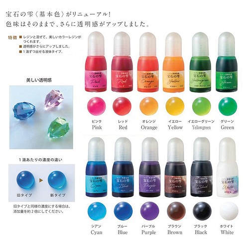 creema最安 宝石の雫【12色セット】 レジン用着色剤 UVレジン液が