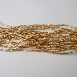 チェコ シャーロットビーズ(13/0) ゴールド #PECH01-GD/ オートクチュール刺繍 リュネヴィル刺繍 糸通し 1枚目の画像