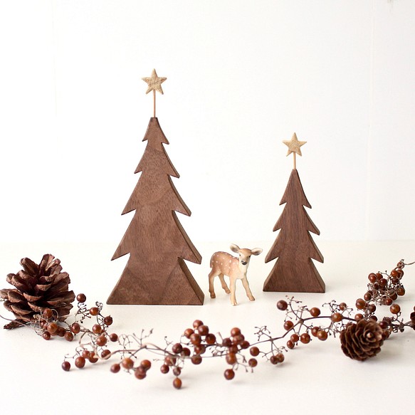 小さな木のクリスマスツリー＊Lサイズ 1枚目の画像