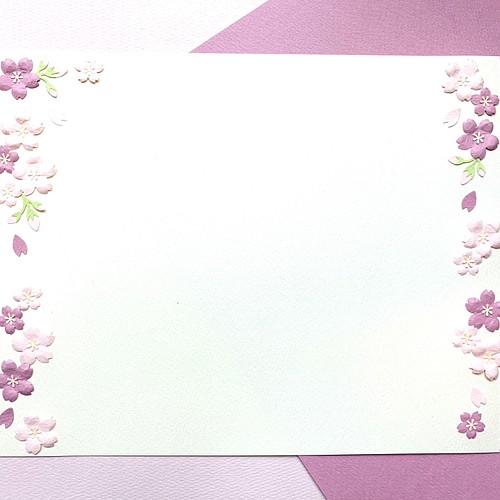 桜のメッセージカード サイズ カード レター Craft彩工房 通販 Creema クリーマ ハンドメイド 手作り クラフト作品の販売サイト
