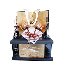 五月人形　紅10号兜金富士収納飾り 1枚目の画像