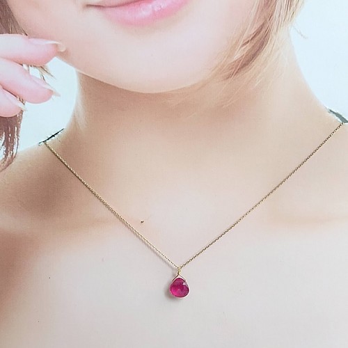 K18PG ネックレス ルビー Ruby Necklace | haivang1855.com