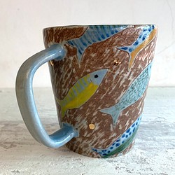 力爭上游小魚兒咖啡杯(售完再製款)_陶器馬克杯 第1張的照片