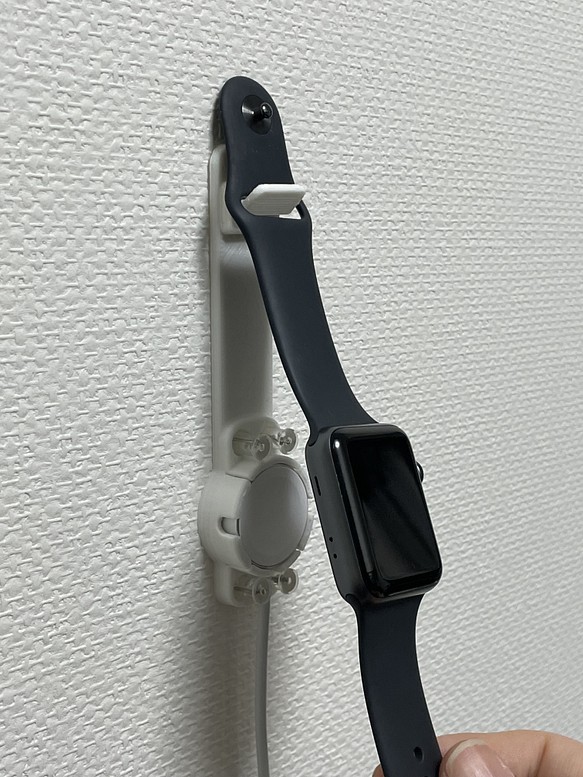 充電ケーブル固定】Apple Watch 壁掛け充電スタンド（スポーツバンド用