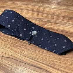 巴特先生-經典小方圖騰-手染系列領帶-Neckties-Classic-深藍 第1張的照片