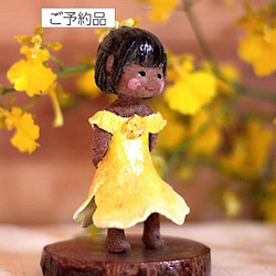 【ご予約品】コルク人形　flower girl　「オンシジウム」 1枚目の画像