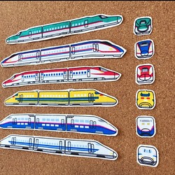 再再販‼︎ 新幹線 電車　乗り物アイロンワッペン 布ワッペン アップリケ 1枚目の画像