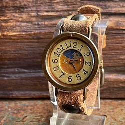 ◆SUN&MOON機能付　クォーツ式手作り腕時計◆RBQ-5010-SM 1枚目の画像