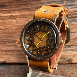 ◆真鍮製　クォーツ式手作り腕時計◆ LBQ-3029 1枚目の画像