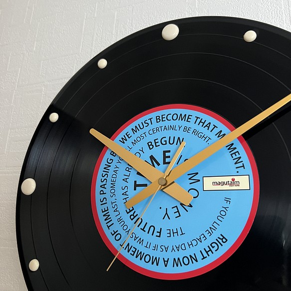 レコード盤時計（maxim・青） 掛け時計・置き時計 mjh A gallery 通販