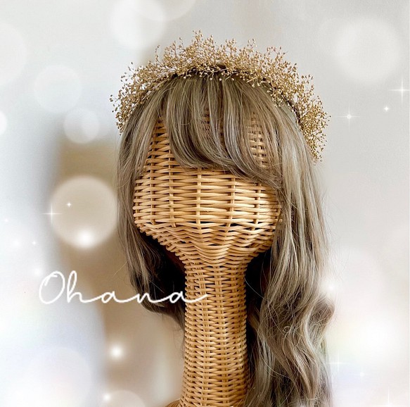 髪飾り ❤︎ カチューシャ ヘッドドレス 花冠 花かんむり ❤︎ かすみ
