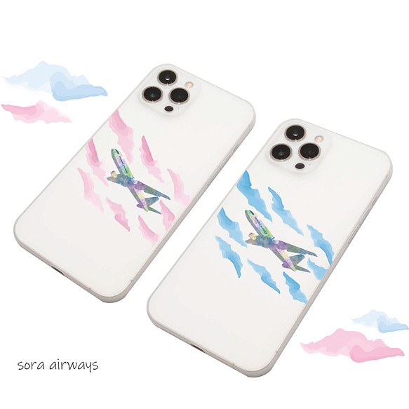 花柄 飛行機 スマホケース Iphone13 Iphone12 Galaxy Xperia ほぼ 全機種対応 スマホケース カバー Sora Airways 通販 Creema クリーマ ハンドメイド 手作り クラフト作品の販売サイト