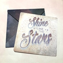 [[SALE]]　大きめ！スクエアメッセージカード　Shine like the star 1枚目の画像