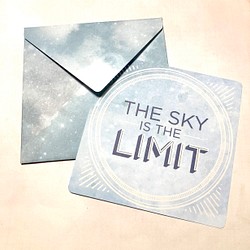 [Sale] 大きめ！スクエアメッセージカード　Sky is the limit 1枚目の画像