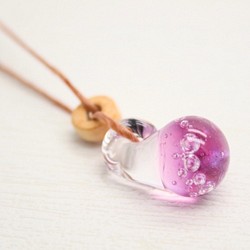 Strawberry pop soda, pink, Aqua drop of glass pendant 第1張的照片